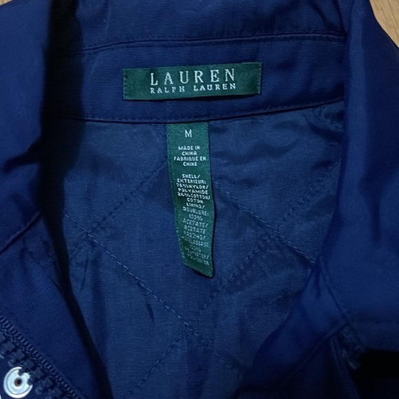 Lauren Ralph Lauren size medium Royal Blue zip up moto style jacket - Picture 2 of 10